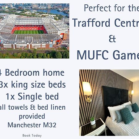 Waterside Mufc & Trafford Centre Townhouse 4 Bedroom Free Parking Manchester Exterior foto